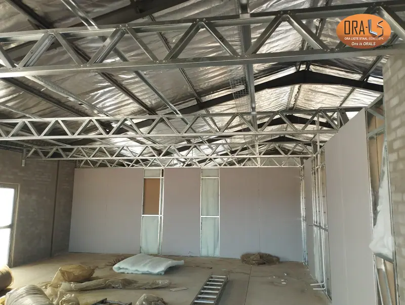 Interior walls using ORALS-supplied structural systems and materials