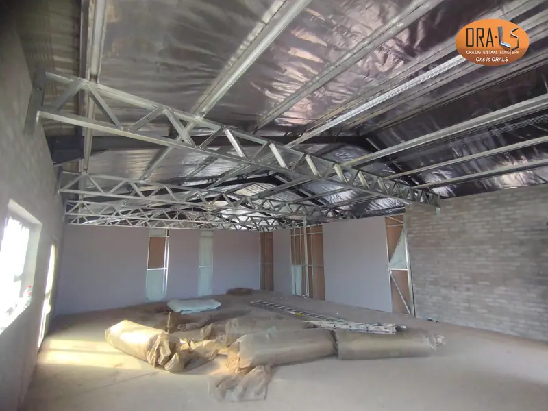 Interior walls using ORALS-supplied structural systems and materials