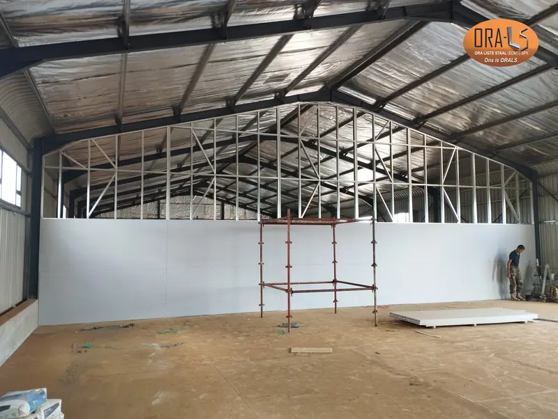 Interior walls using ORALS-supplied structural systems and materials