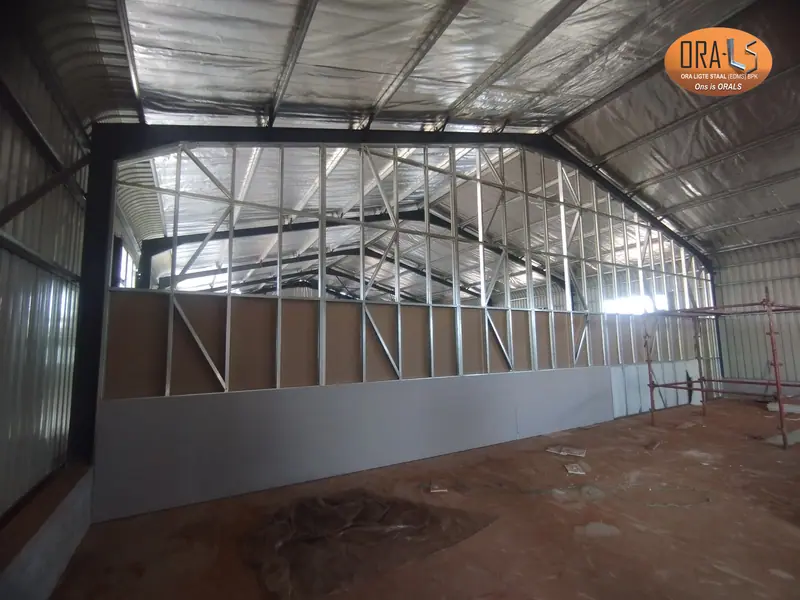 Interior walls using ORALS-supplied structural systems and materials