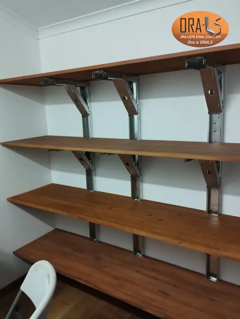 Custom shelves completed using ORALS-supplied structural systems and materials