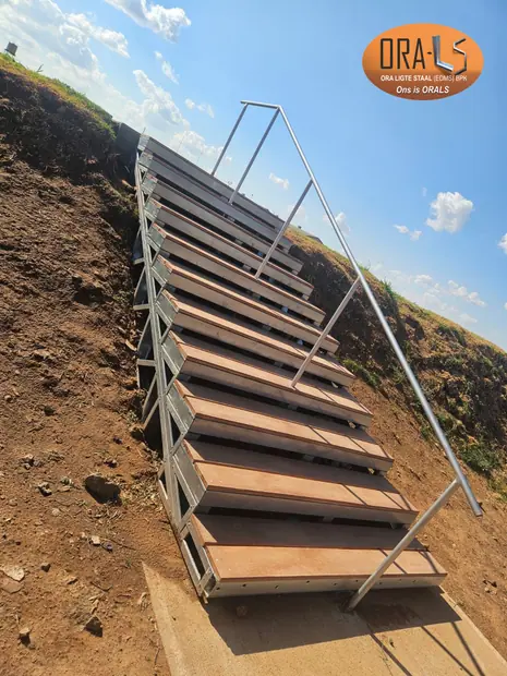 Custom stairs completed using ORALS-supplied structural systems and materials