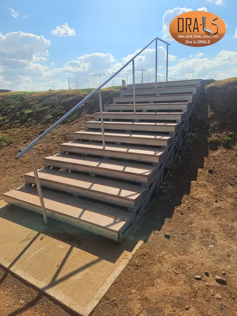 Custom stairs completed using ORALS-supplied structural systems and materials