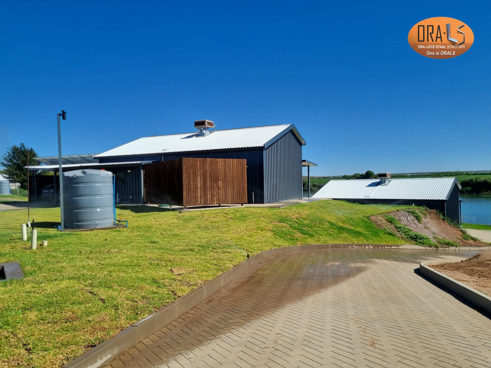 Completed home using an ORALS-manufactured light steel structural system