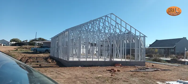 Residential house structure using ORALS-supplied structural systems and materials