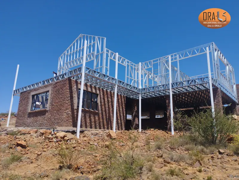 House extension structure using ORALS-supplied structural systems and materials