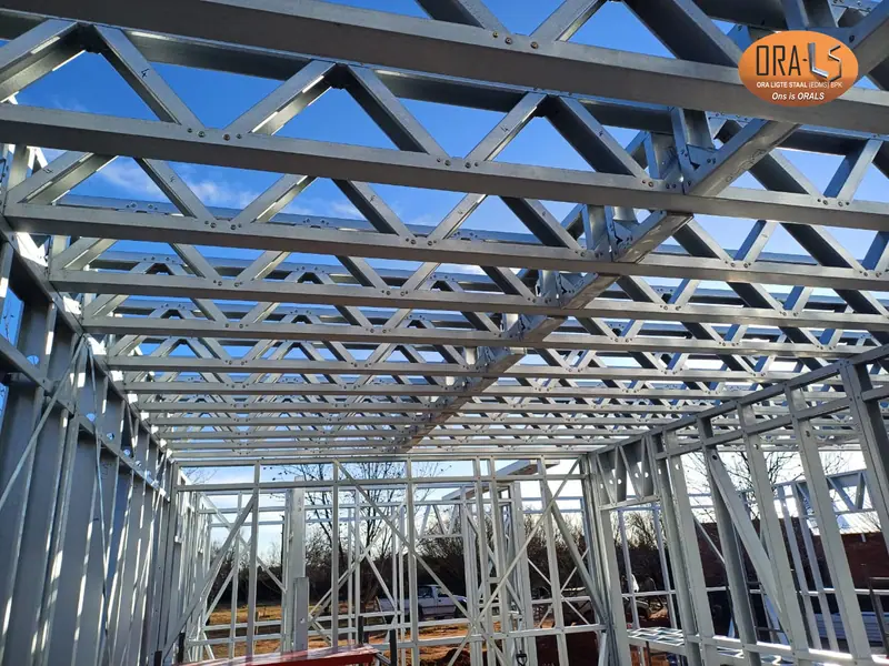 Residential house structure using ORALS-supplied structural systems and materials