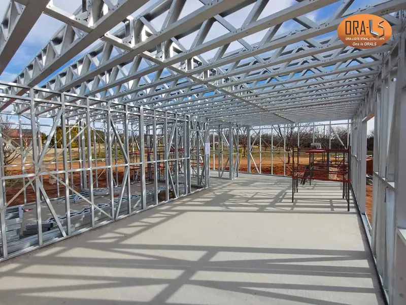 Residential house structure using ORALS-supplied structural systems and materials