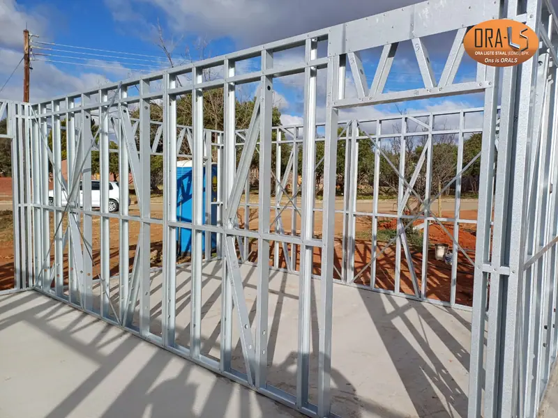Residential house wall frames using ORALS-supplied structural systems and materials