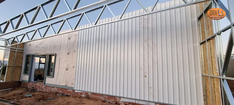 Residential house structure using ORALS-supplied structural systems and materials