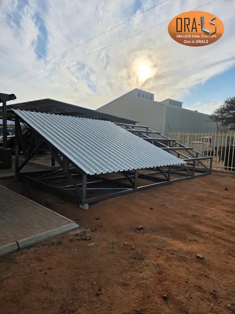 Solar structure frame using ORALS-supplied structural systems and materials